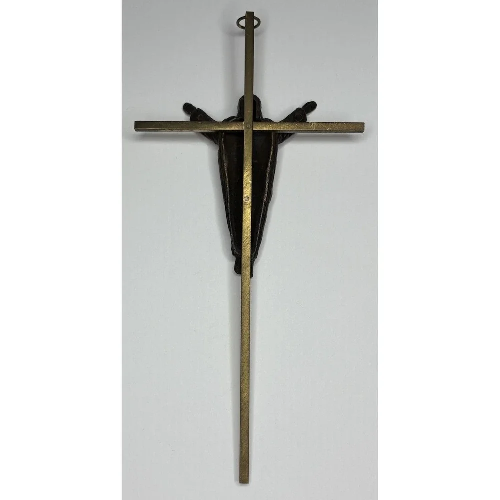 Brass Risen Christ Crucifix Cross 10